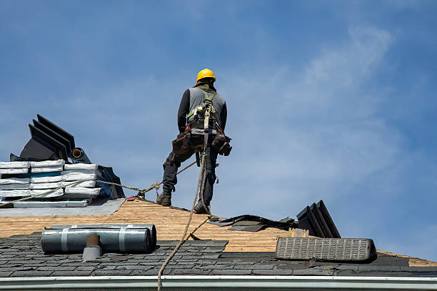 Professional Storm Damage Roof Repair technician working in Ivoryton, CT
